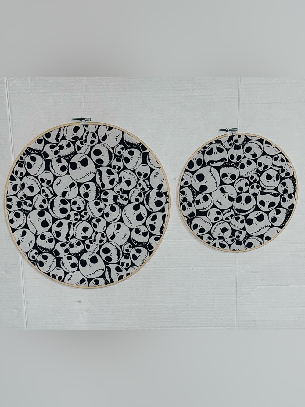 Disney Hand-Embroidered Skull Pattern Hoop Art Nightmare Before Christmas (NBC) - Picture 11 of 12